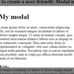 modal dialog window