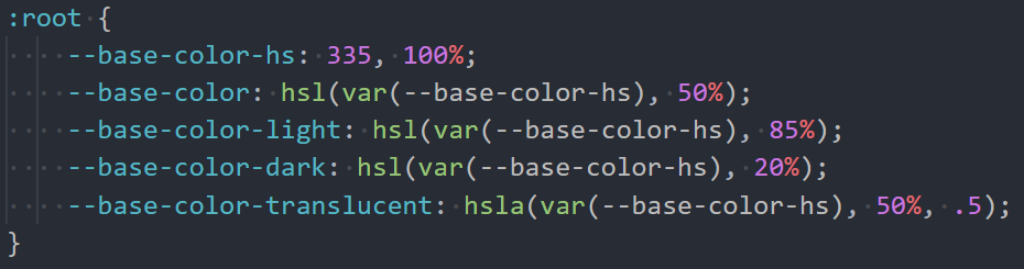 css variables