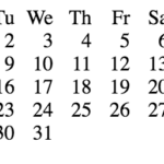 Calendar layout based on CSS-grid