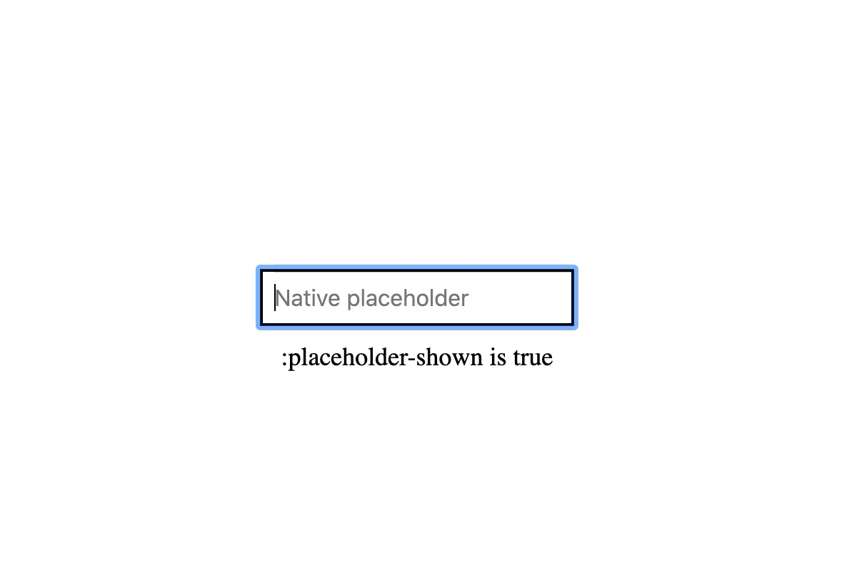 как работает CSS-правило  :placeholder-shown